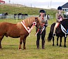 Supreme Champion Merkisayre Kelvin and Reserve Supreme Clothie Night Lightning with Emily Laurenson